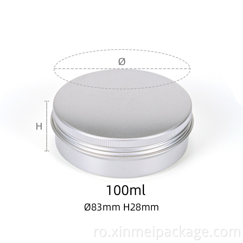 Borcan cu cremă de aluminiu aluminium cream jar